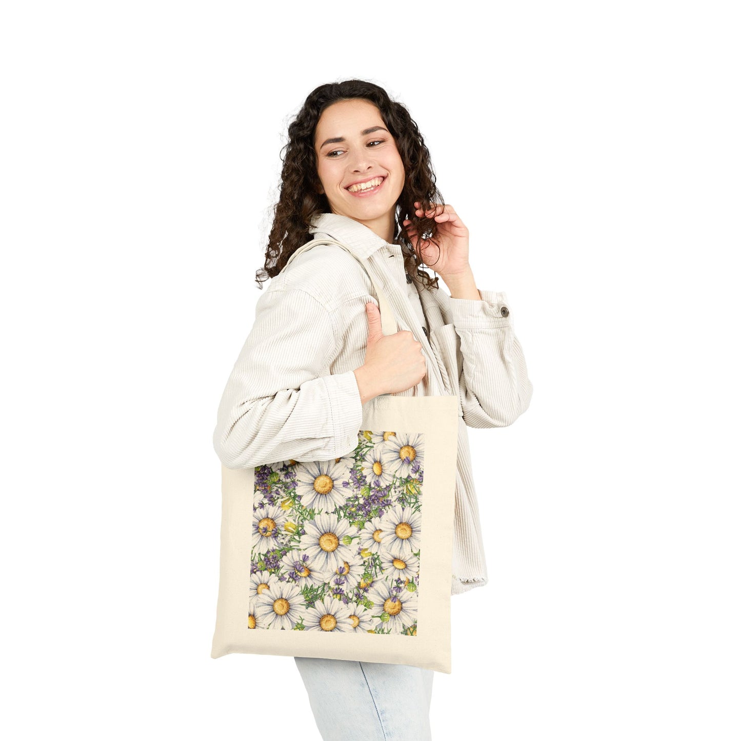 PURE Floral Cross Cotton Tote Bag