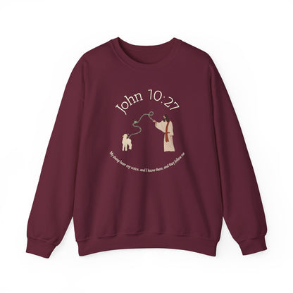 Copy of John 10:27 Crewneck Sweatshirt | Inspirational Scripture