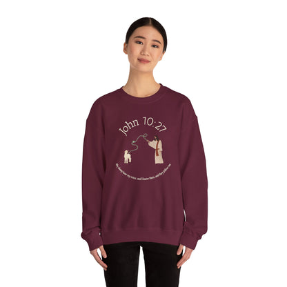 Copy of John 10:27 Crewneck Sweatshirt | Inspirational Scripture