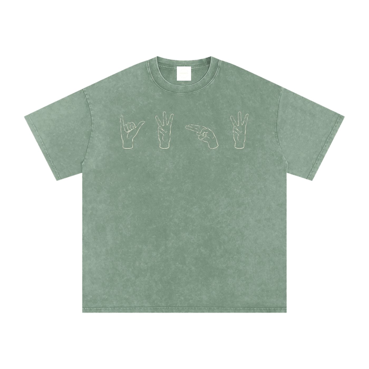 ASL YWHW Tree Lungs | Snow Washed Oversized Cotton T-Shirt