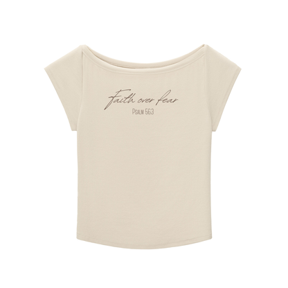 Faith Over Fear | Essential Wide Neck Baby T-shirt