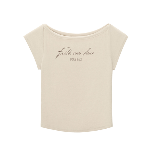 Faith Over Fear | Essential Wide Neck Baby T-shirt