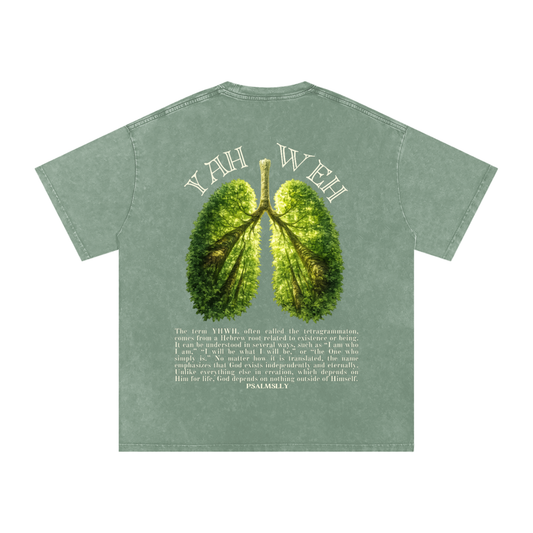 YWHW Tree Lungs | Snow Washed Oversized Cotton T-Shirt