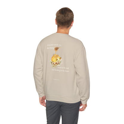 Proverbs 16:24 Crewneck Sweatshirt | Inspirational Scripture