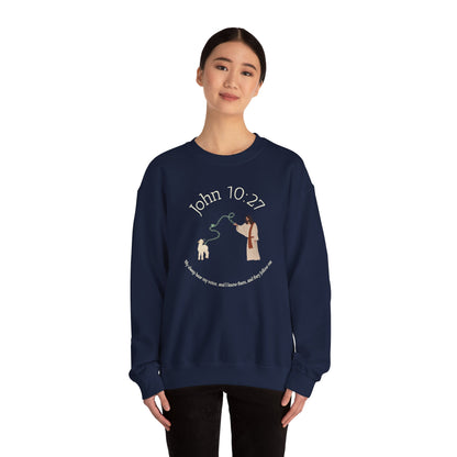 John 10:27 Crewneck Sweatshirt | Inspirational Scripture