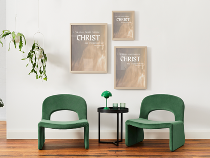 Through Christ (Printable Bible Verse Wall Art)