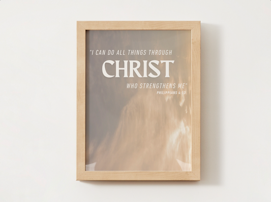 Through Christ (Printable Bible Verse Wall Art)