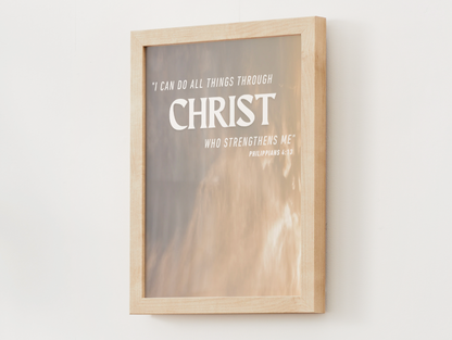 Through Christ (Printable Bible Verse Wall Art)