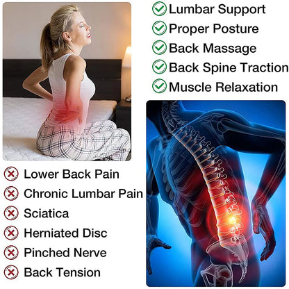 Waist Massager Lumbar Protrusion Acupuncture Lumbar Spine Reliever Spine Lying Cushion Back Stretch Lumbar Spine Corrector