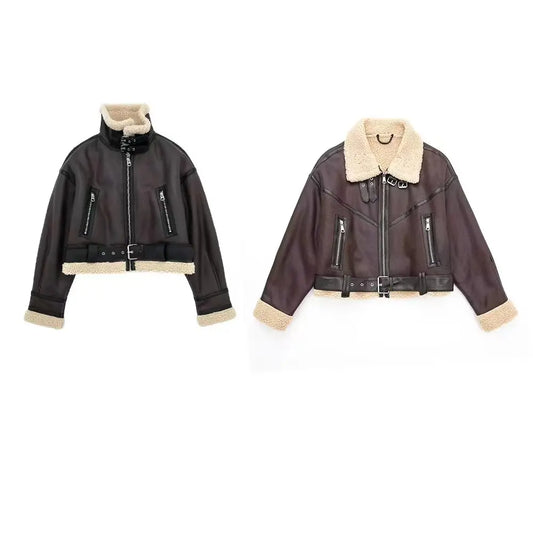 2023 Autumn/Winter New Women'S Wear New Fashion Casual Versatile Double Sided Short Jacket Coat