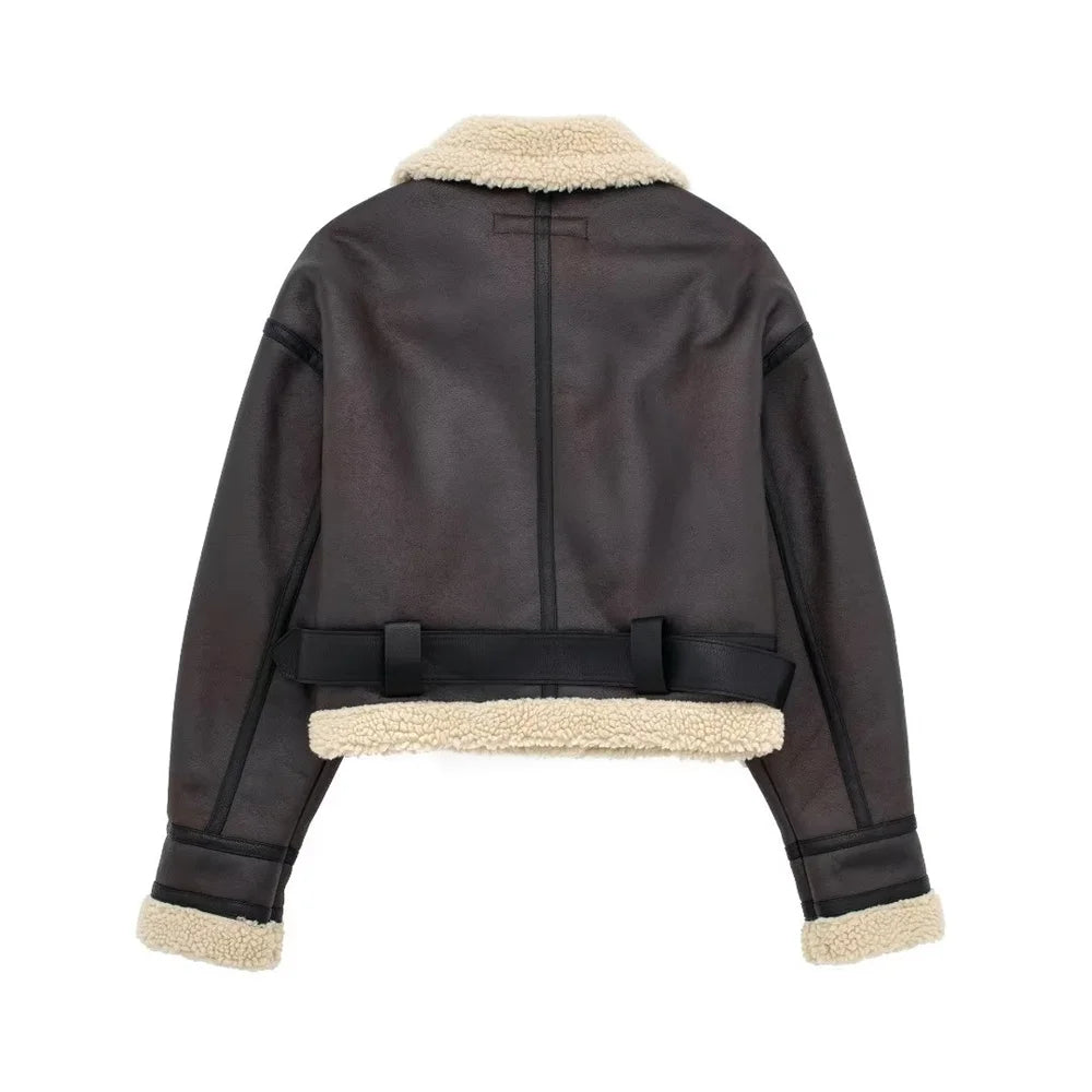 2023 Autumn/Winter New Women'S Wear New Fashion Casual Versatile Double Sided Short Jacket Coat