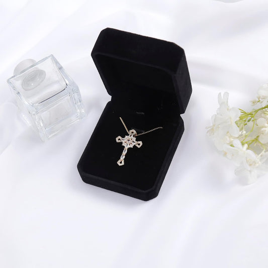 Cross Necklaces for Women Jewelry Necklaces for Teen Girls Women 16K Gold Plated Cross Pendant Choker Necklace Valentine'S Day Jewelry Gifts for Women Girls Christmas Gifts for Women