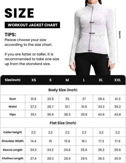 Womens Running Jackets Athletic Workout Scrub Jacket Track Full Zip up Gym for Women Yoga Top